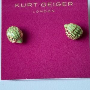 Kurt Geiger Mint and Gold  signature Eagle Studs​